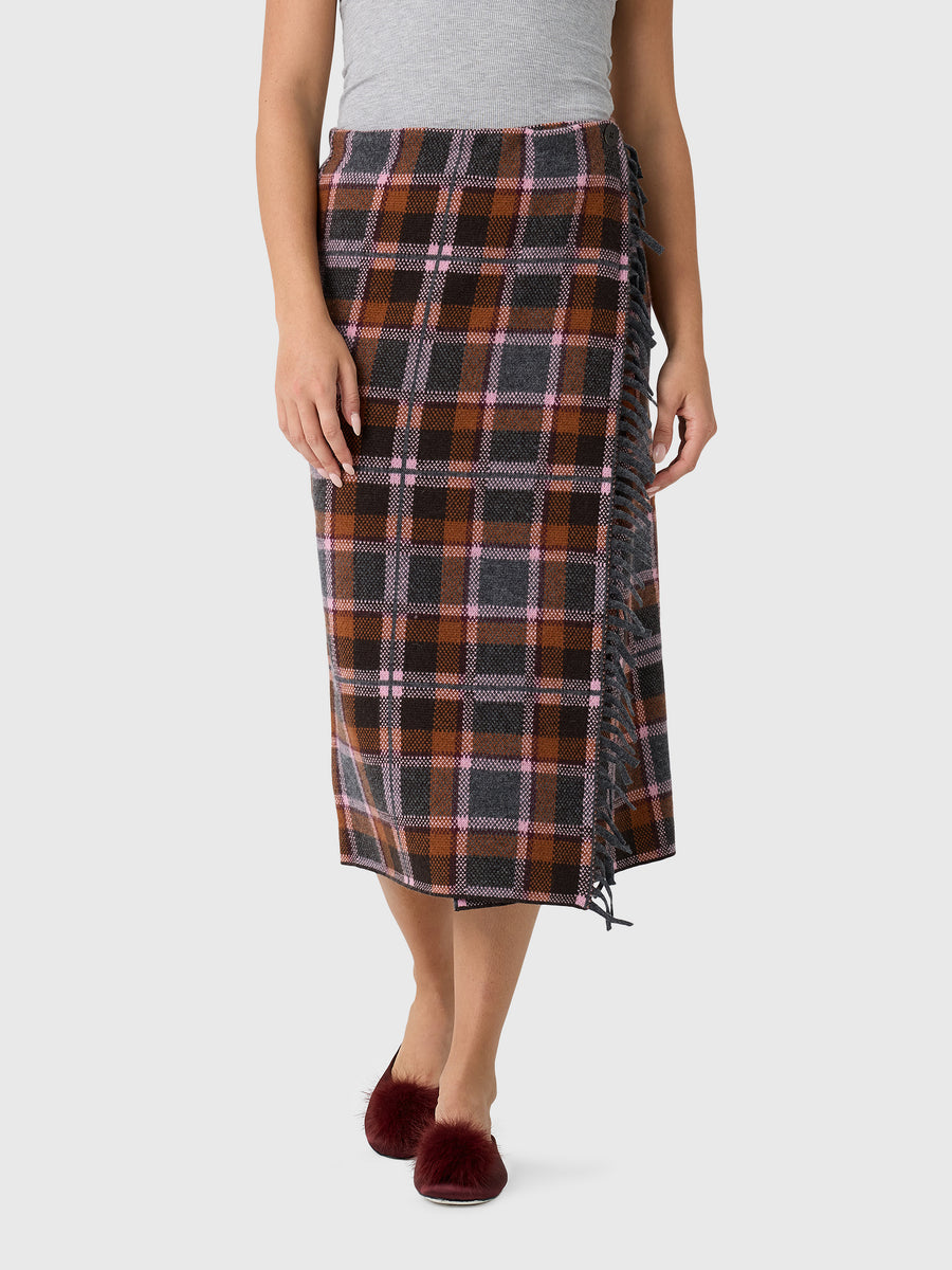 Guest In Residence Women's Tartan Wrap Skirt - Saint Bernard