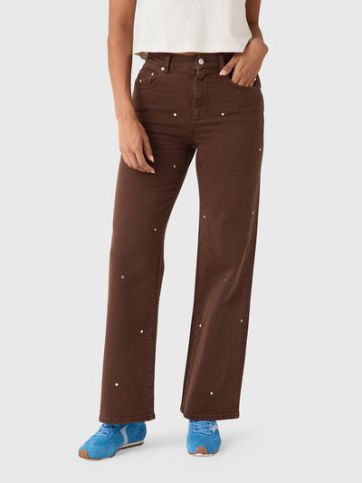 Le Jean Women's Studded Column Jean - Saint Bernard