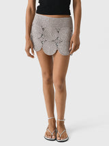 Simon Miller Women's Metallic Beep Beep Mini Skirt - Saint Bernard