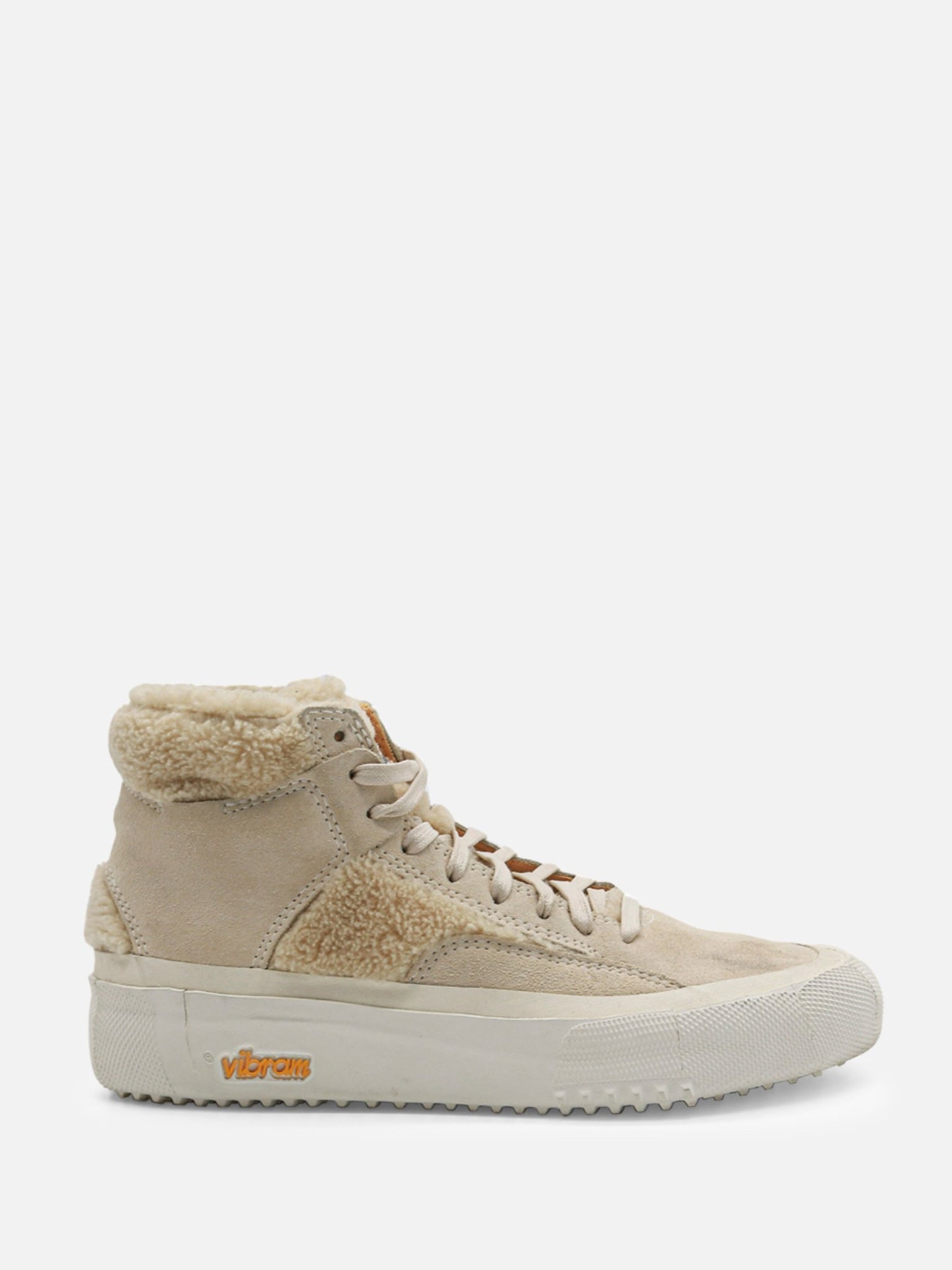 BRANDBLACK Women's Capo Natural Shearling High Top Sneaker - Saint Bernard
