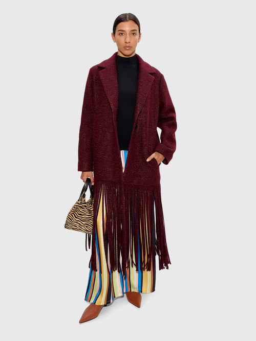 Simon Miller Women's Vero Fringe Coat - Saint Bernard