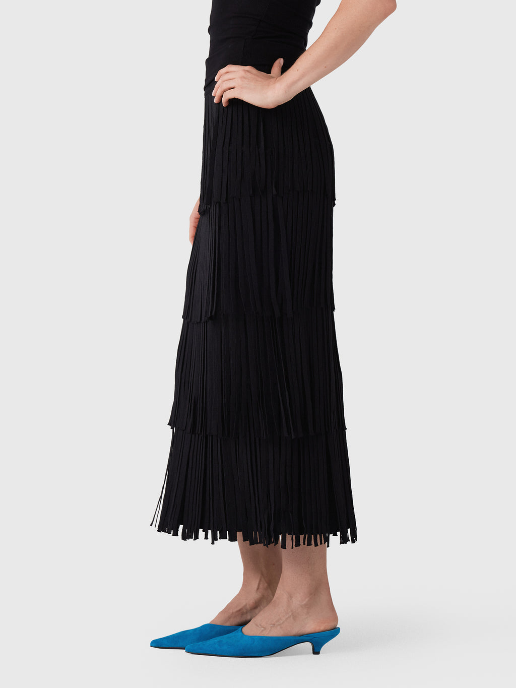 Simon Miller Women's Za Za Knit Fringe Skirt - Saint Bernard