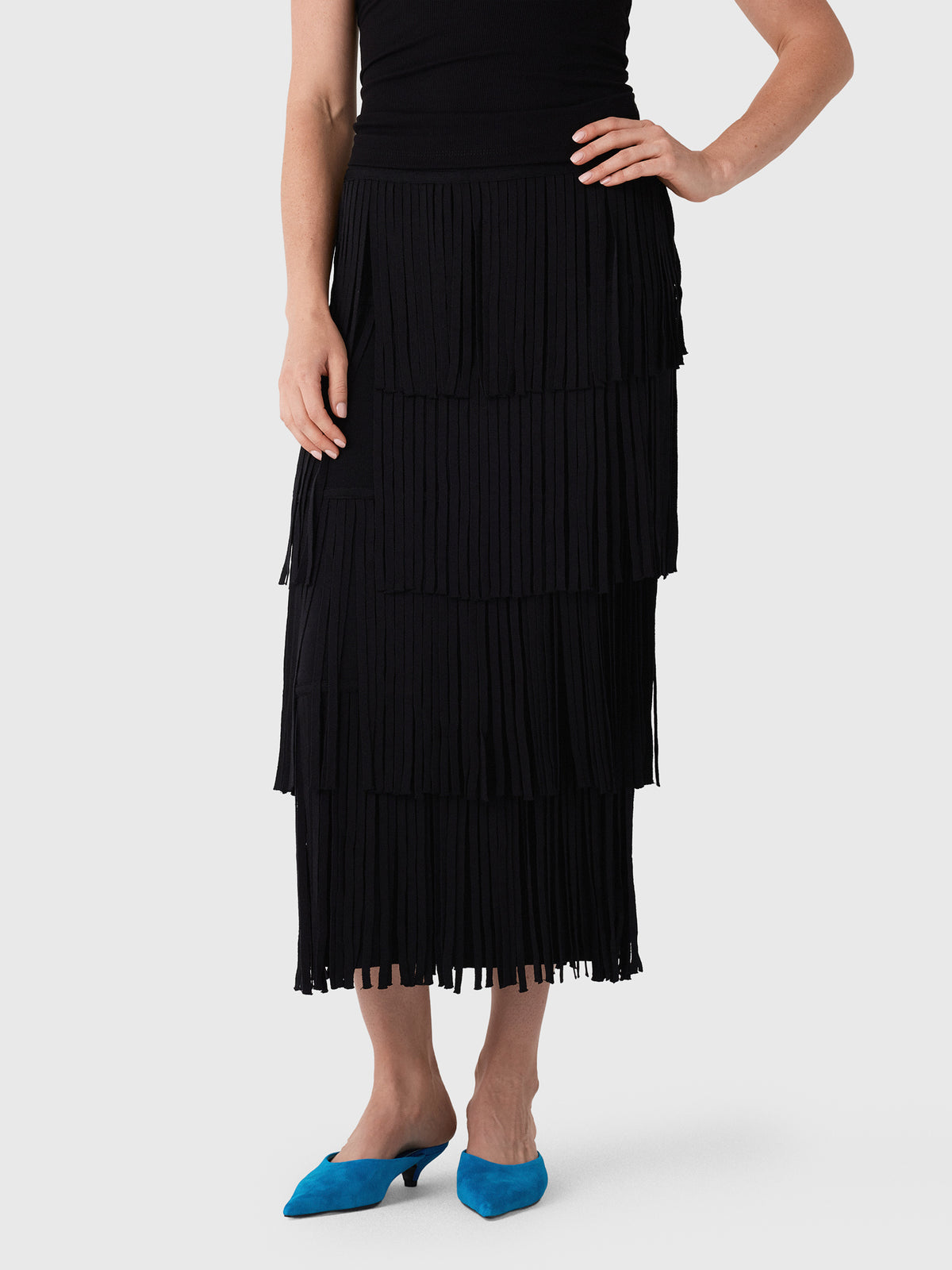 Simon Miller Women's Za Za Knit Fringe Skirt - Saint Bernard