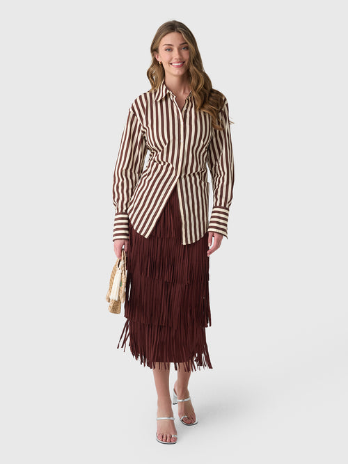 Simon Miller Women's Za Za Knit Fringe Skirt