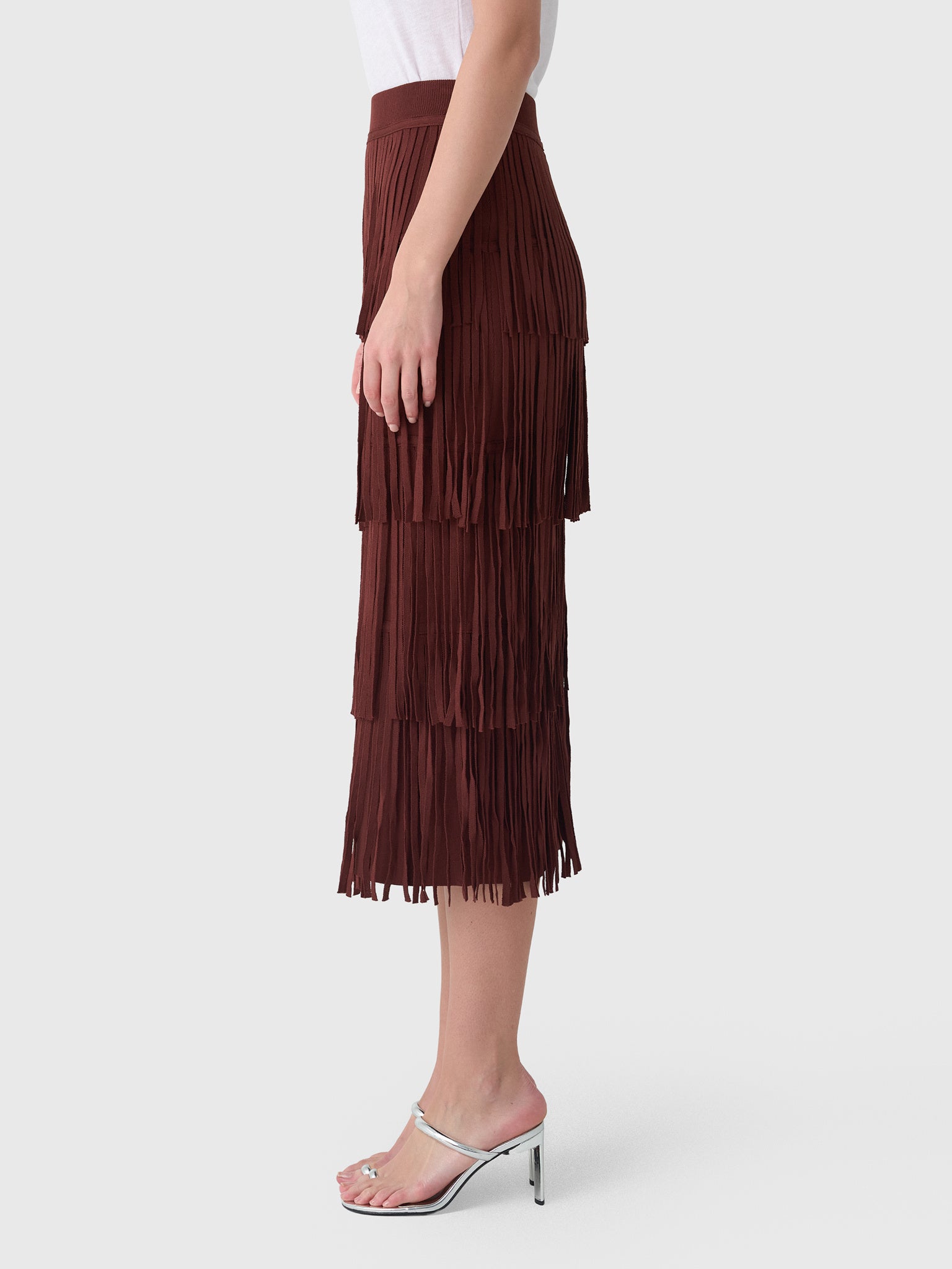 Simon Miller Women's Za Za Knit Fringe Skirt - Saint Bernard