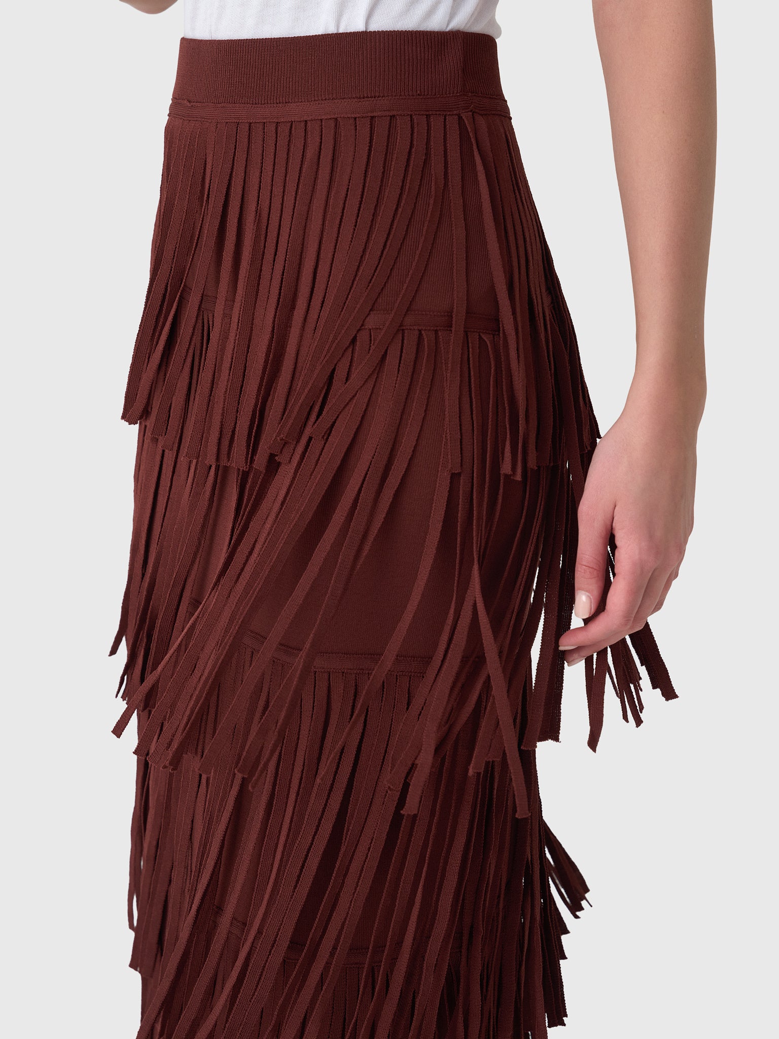 Simon Miller Women's Za Za Knit Fringe Skirt - Saint Bernard