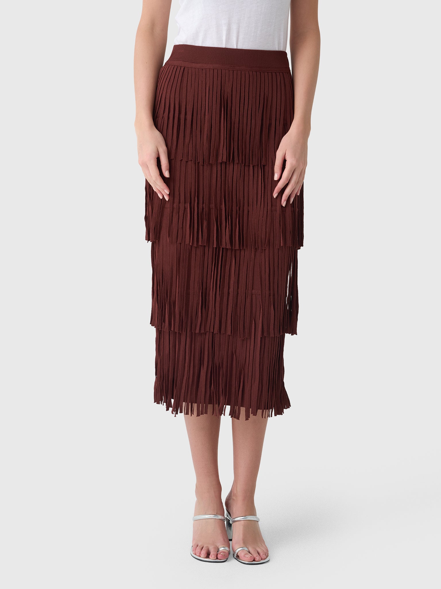 Simon Miller Women's Za Za Knit Fringe Skirt - Saint Bernard