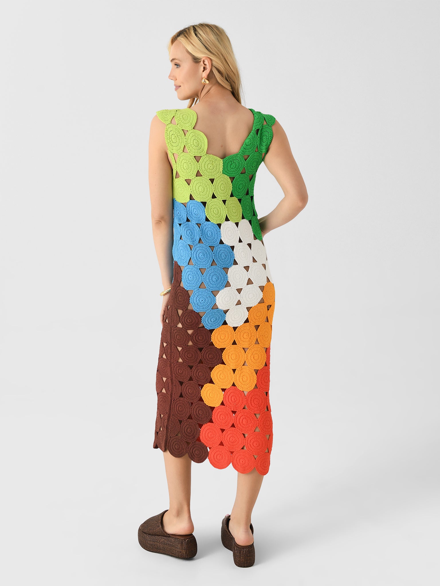 simon miller muro crochet dress SIMONMILLER Muro Crochet Dress In Black/White Space Dye XL / Black/White Space Dye