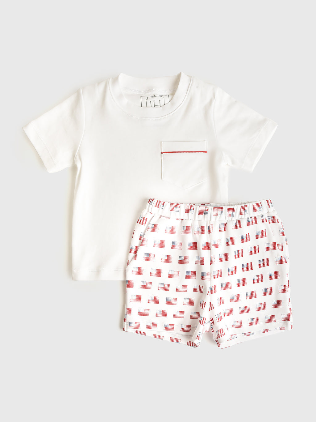 Lila And Hayes Boys' Walker Short Set - Saint Bernard