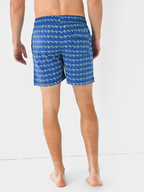 Tom + Teddy Men's Waves Swim Trunk