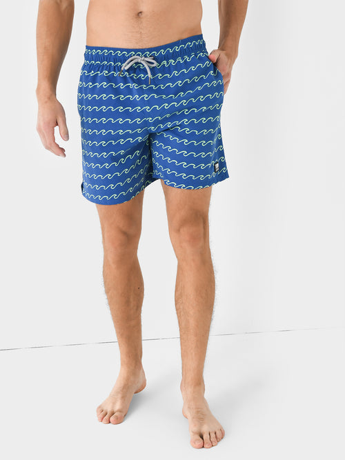 Tom + Teddy Men's Waves Swim Trunk