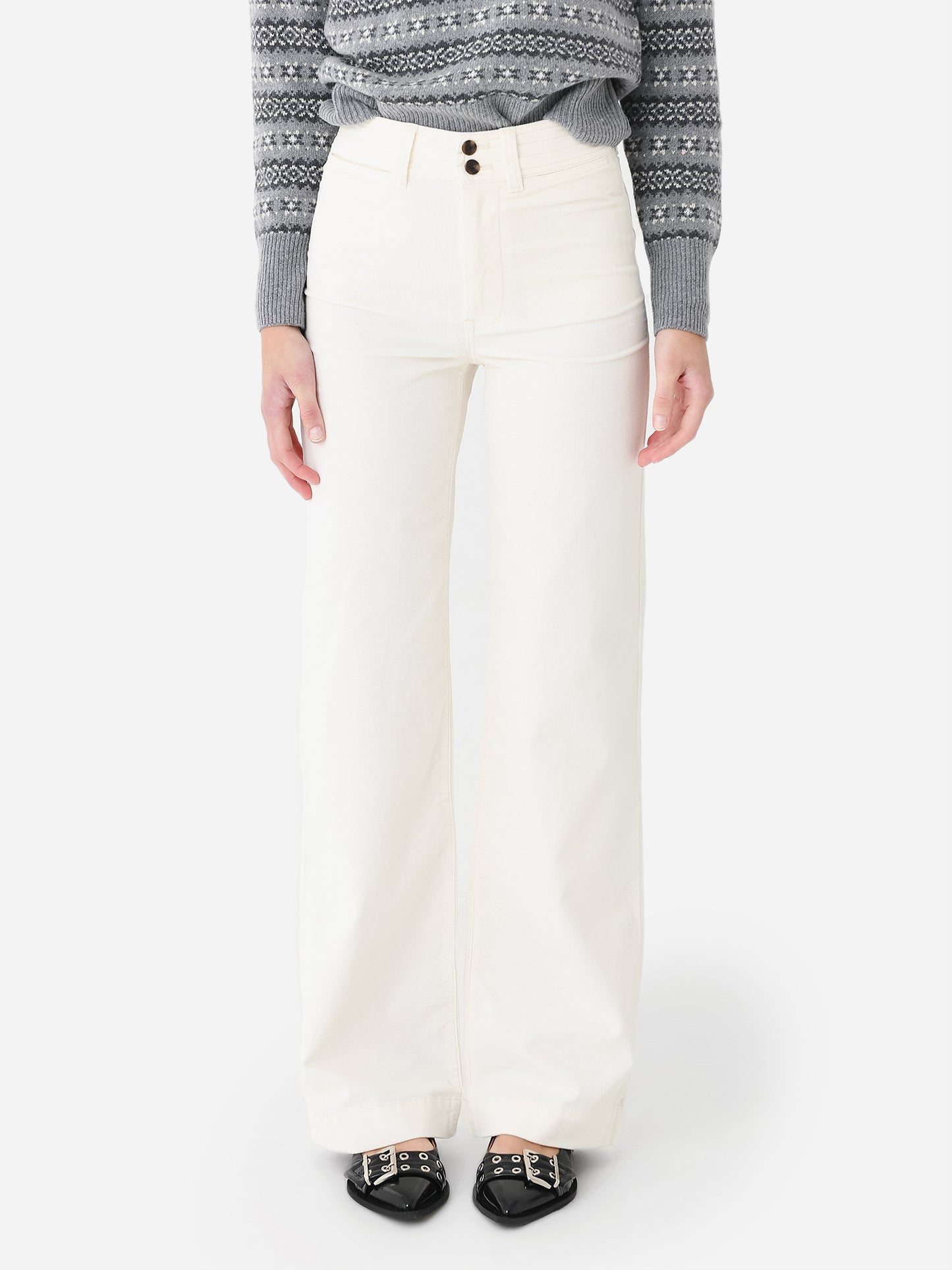 Faherty Brand Women's Stretch Cord Wide Leg Pant - Saint Bernard