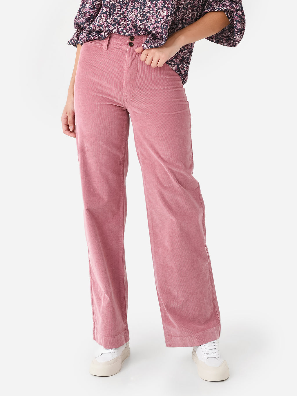 Faherty Brand Women's Stretch Cord Wide Leg Pant - Saint Bernard