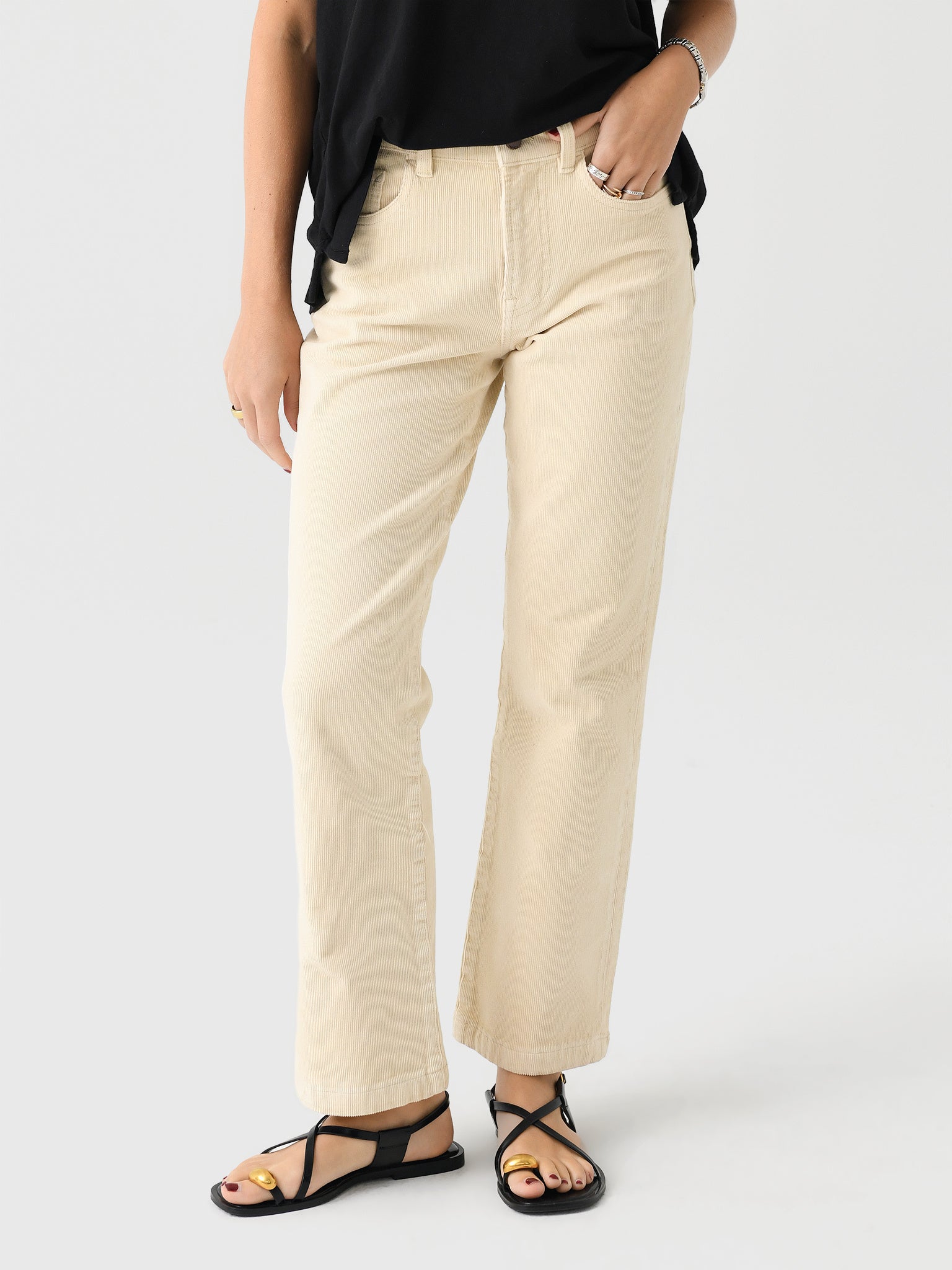 Faherty Brand Women's SoftStretch Cord Flare Pant - Saint Bernard