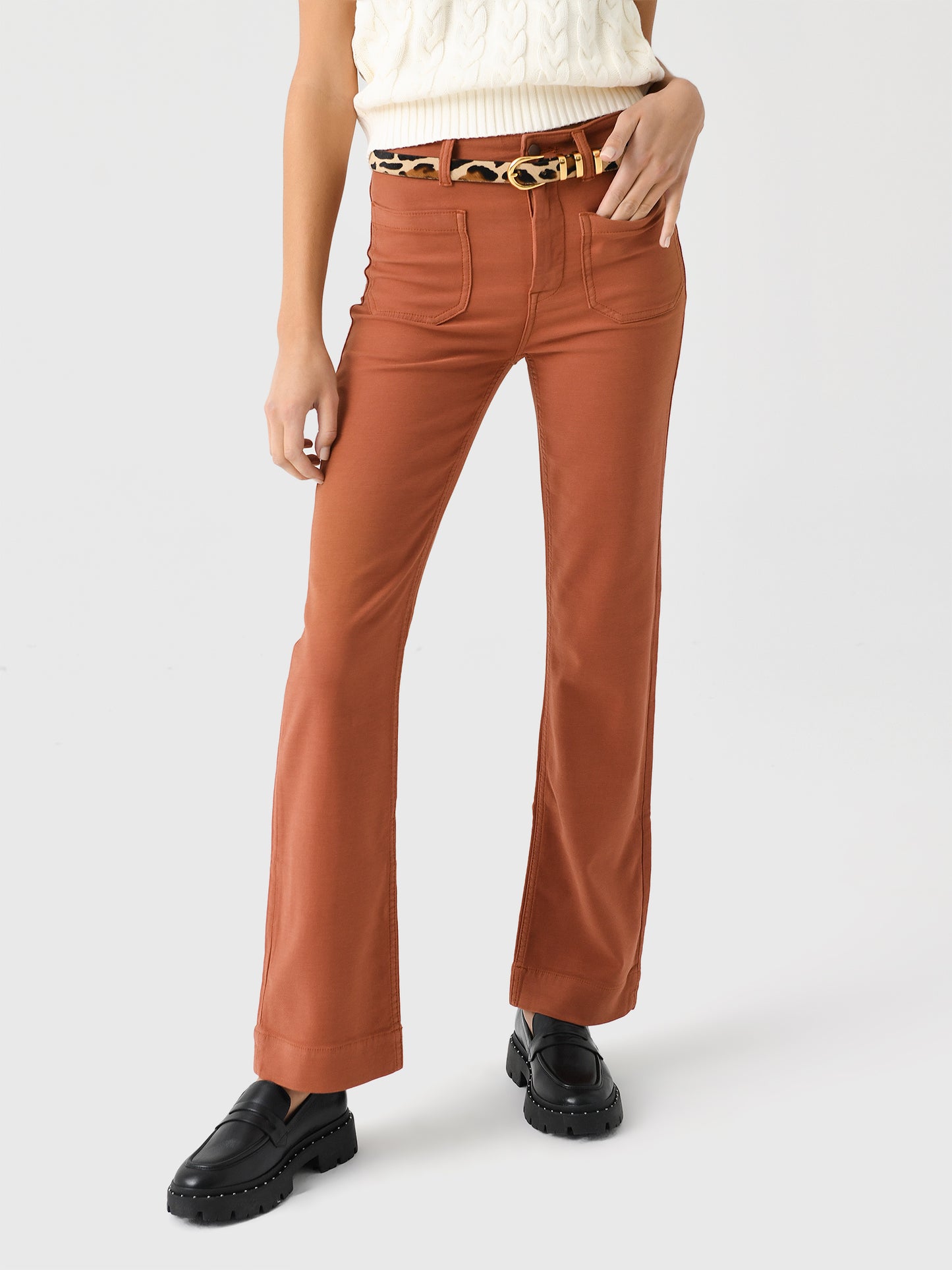 Faherty Brand Women's Stretch Terry Patch Pocket Pant - Saint Bernard
