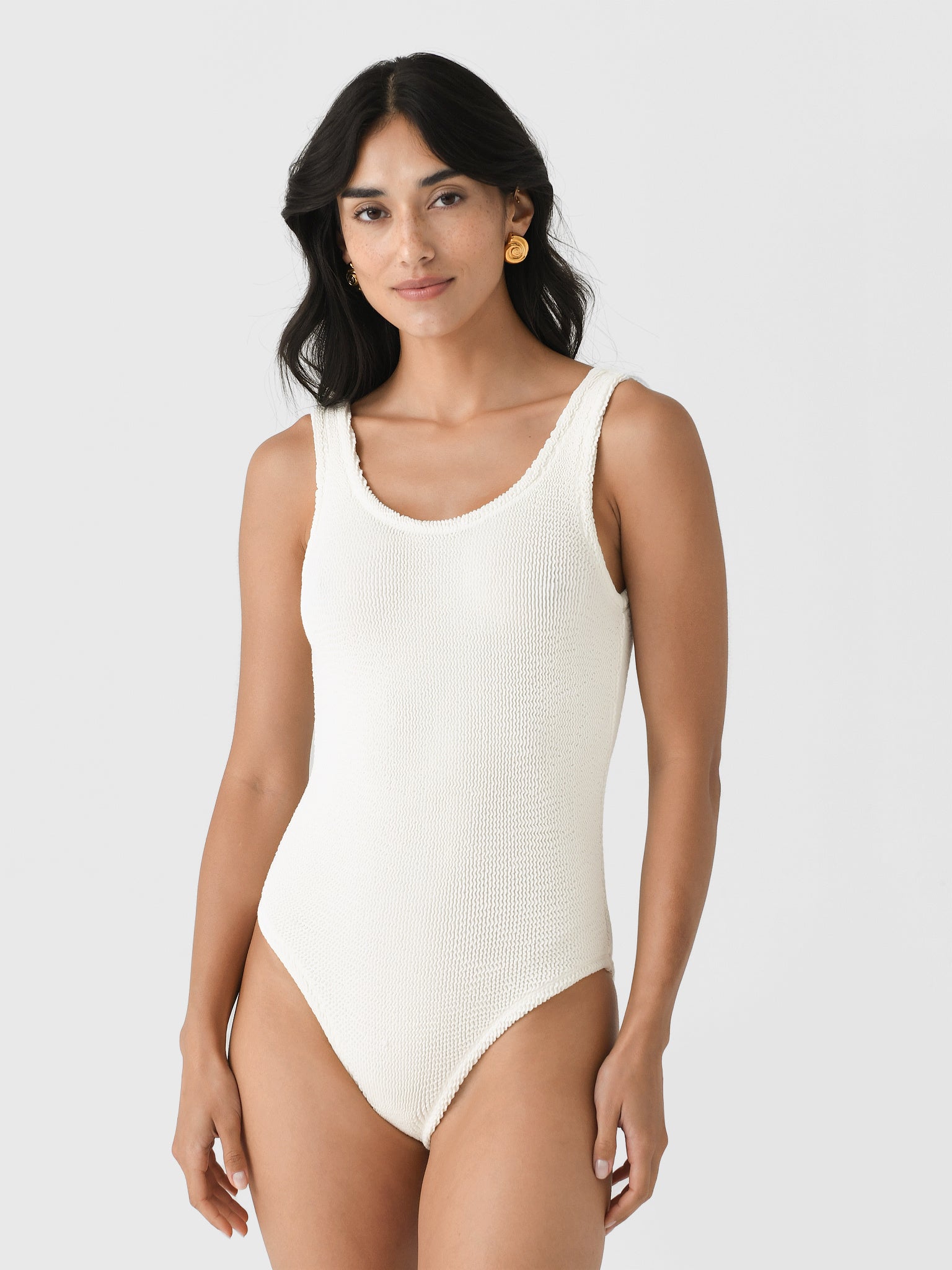 Cadets Women's Cabana Crinkled One-Piece Swimsuit - Saint Bernard