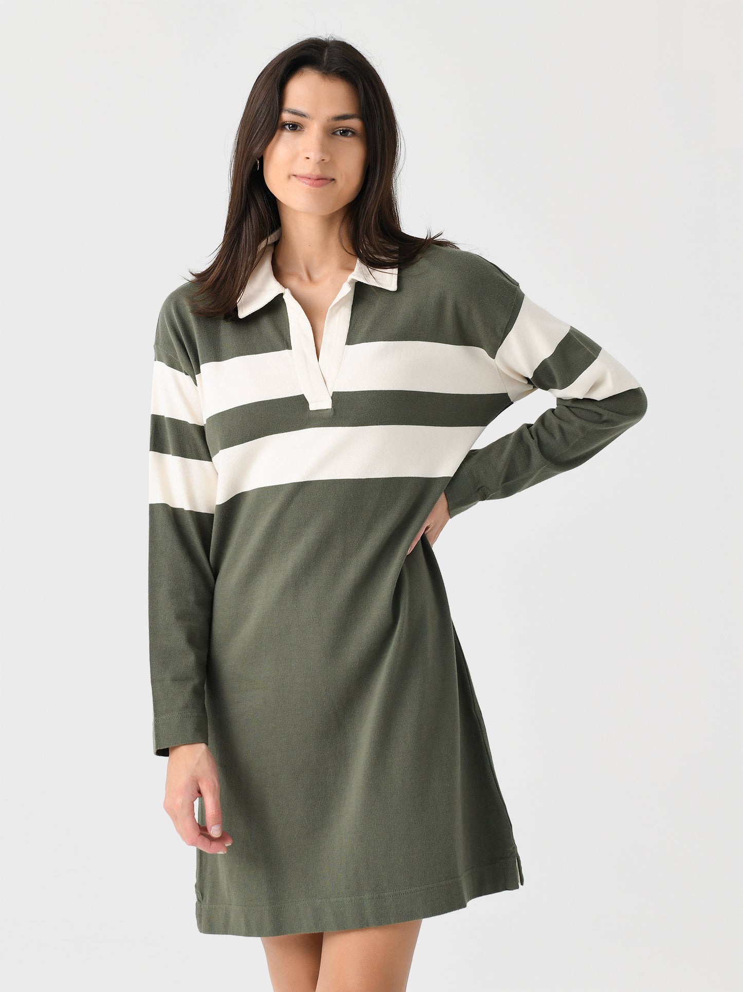 Faherty Brand Women's Sport Jersey Polo Dress - Saint Bernard