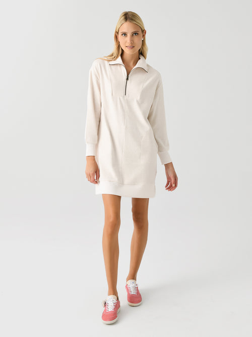 Faherty Brand Women's Legend Quarter-Zip Dress