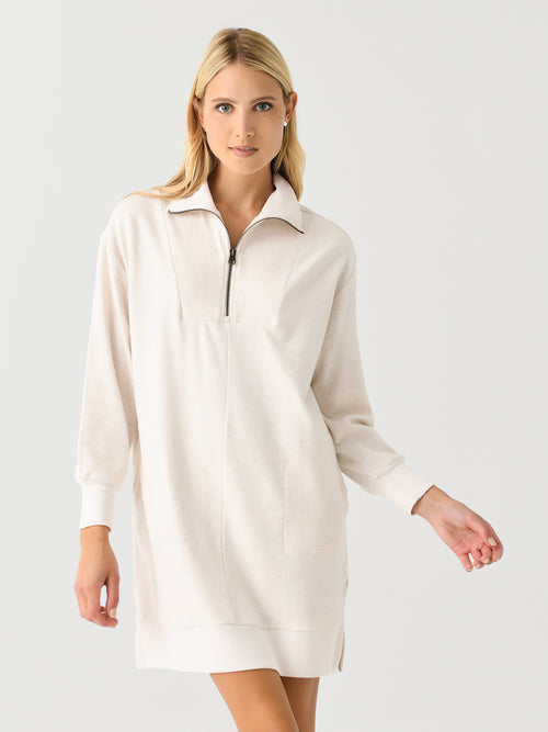 Faherty Brand Women's Legend Quarter-Zip Dress