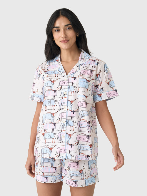 Sant And Abel Women's Longhorns Short Pajama Set