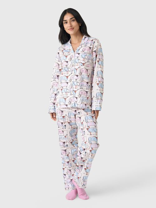 Sant And Abel Women's Longhorns Long Pajama Set