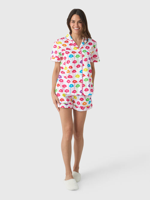 Sant And Abel Women's Drippy Lips Short Pajama Set