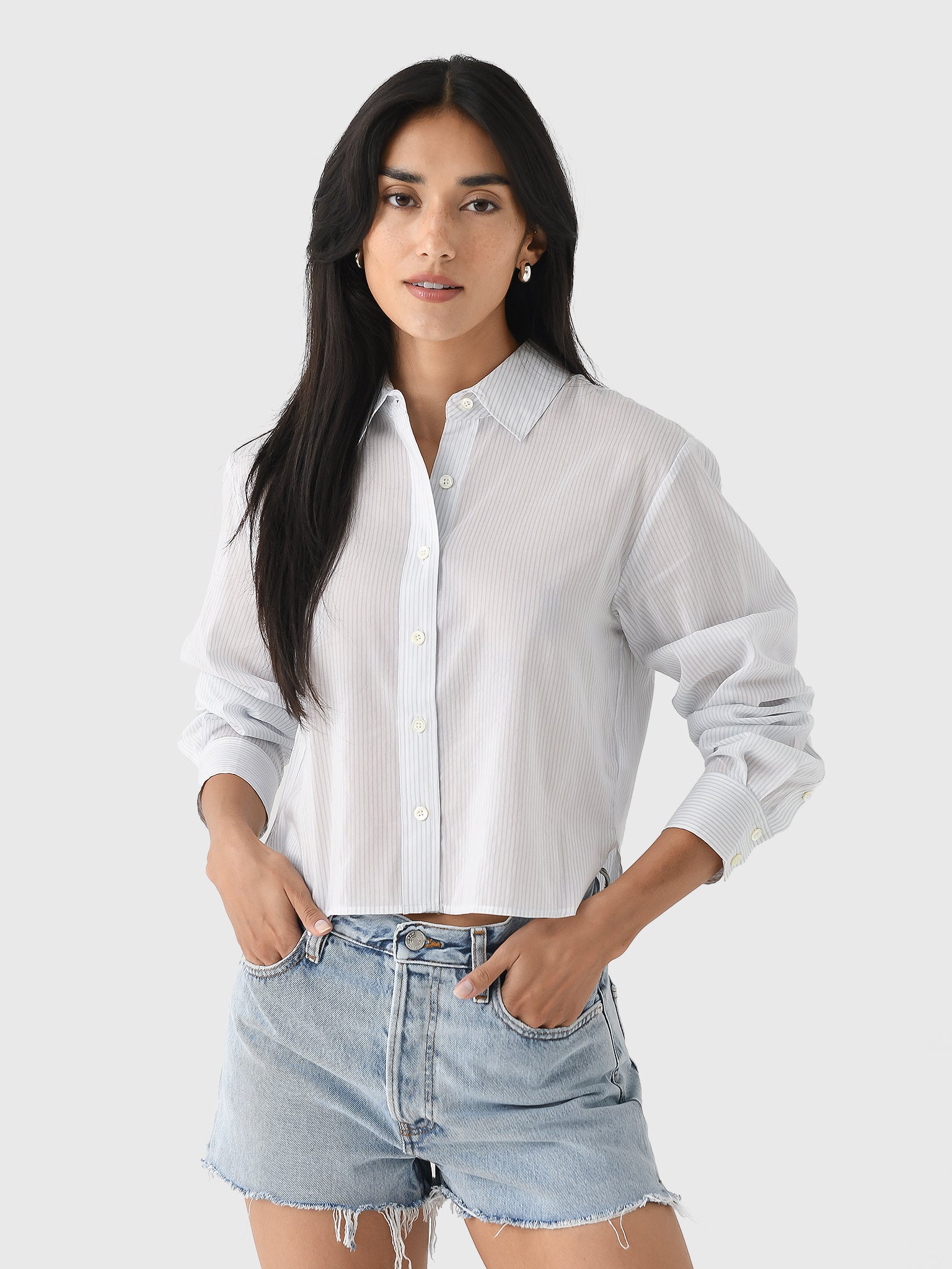 Frame Women's The Curved Hem Shirt - Saint Bernard