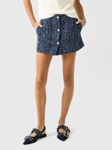 Frame Women's Denim Bouclé Skirt - Saint Bernard
