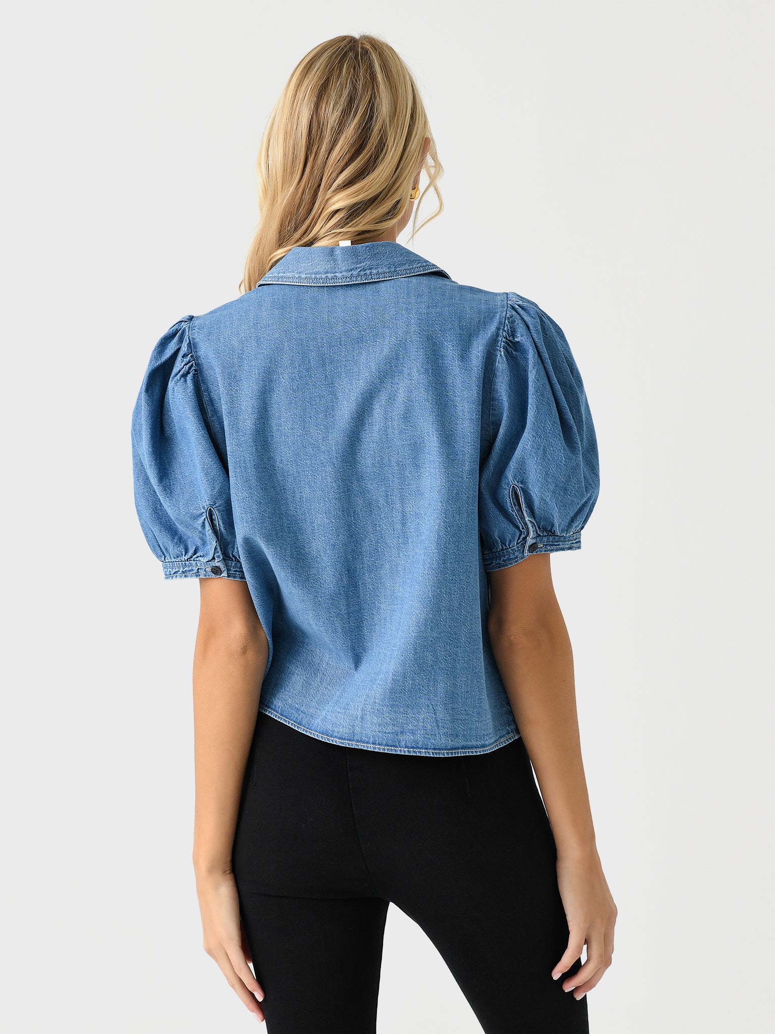 Frame Women's Denim Sailor Blouse | $298.00 | Saint Bernard
