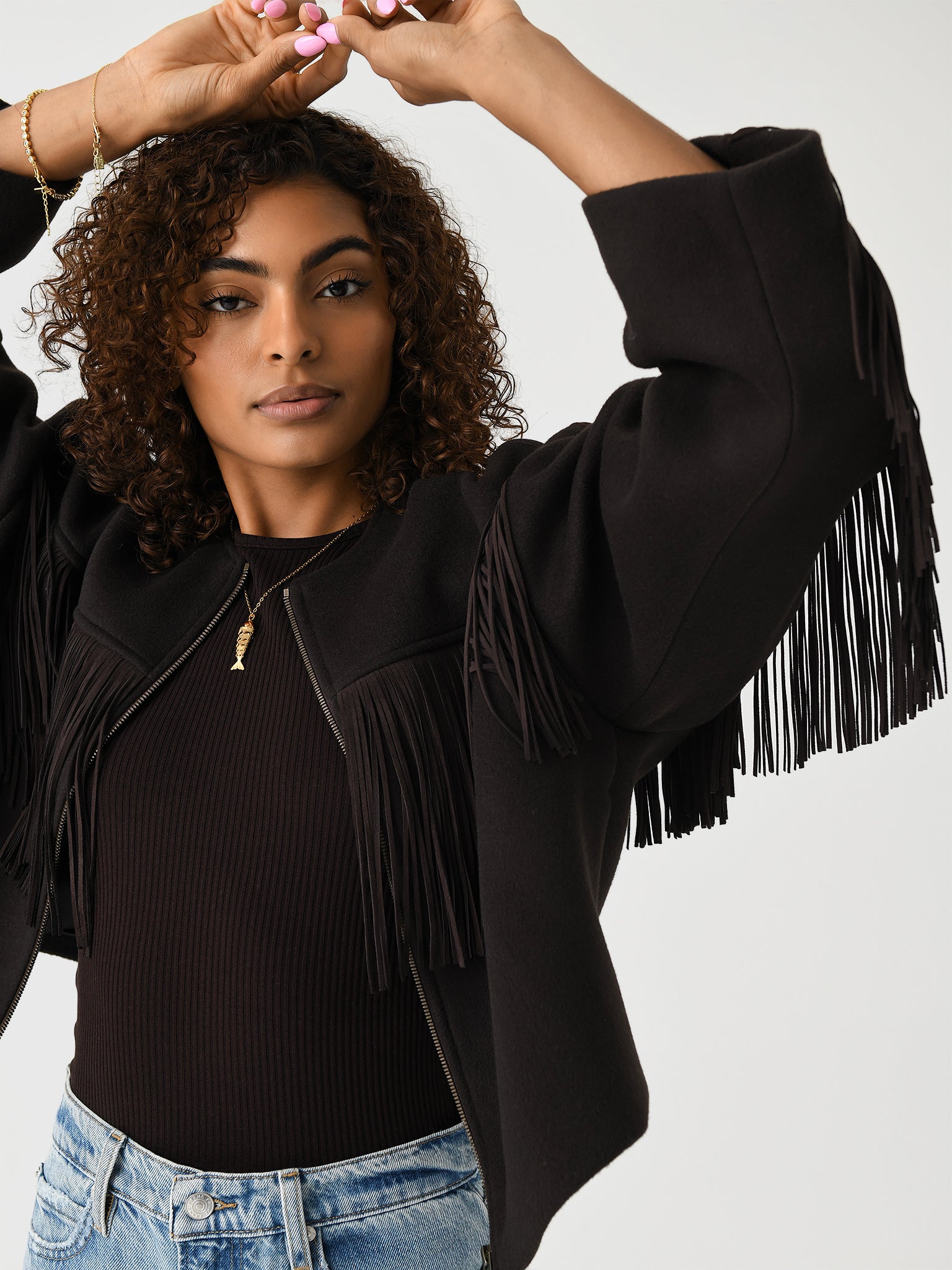 FRINGE VEST SET SUEDE JACKET ブラウンM FRINGE VEST SET SUEDE JACKET ブラウンM FRINGE VEST SET SUEDE