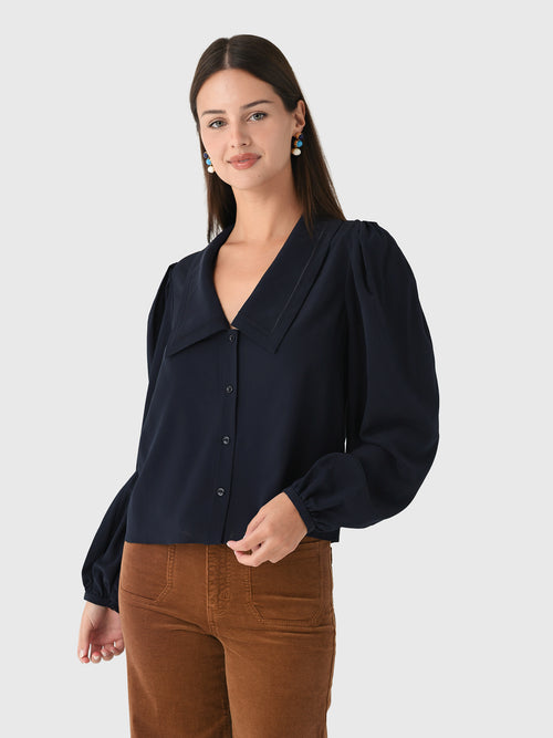 Frame Women's The Long Sleeve Sailor Blouse