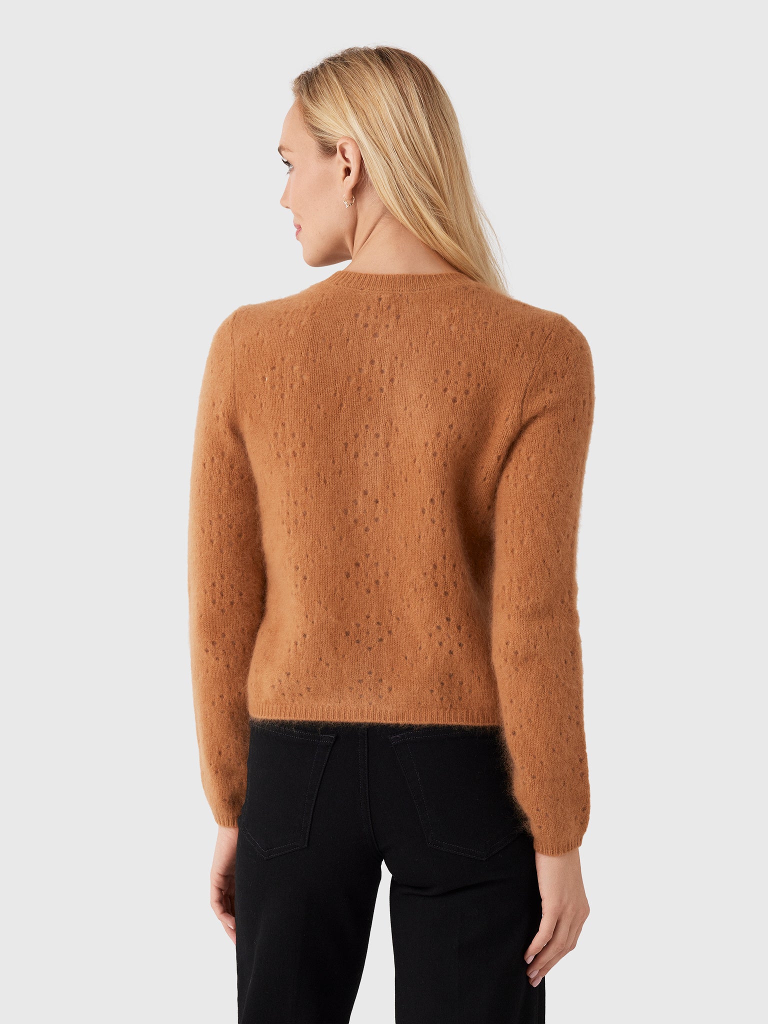 Frame Women's The Cashmere Airy Teddy Cardi - Saint Bernard