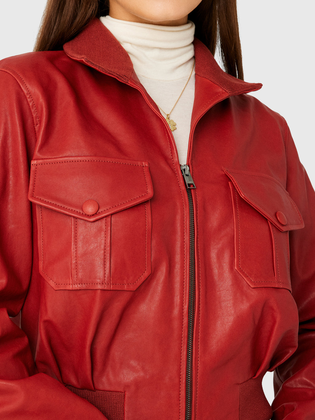 Frame Women's The Leather Ace Jacket - Saint Bernard