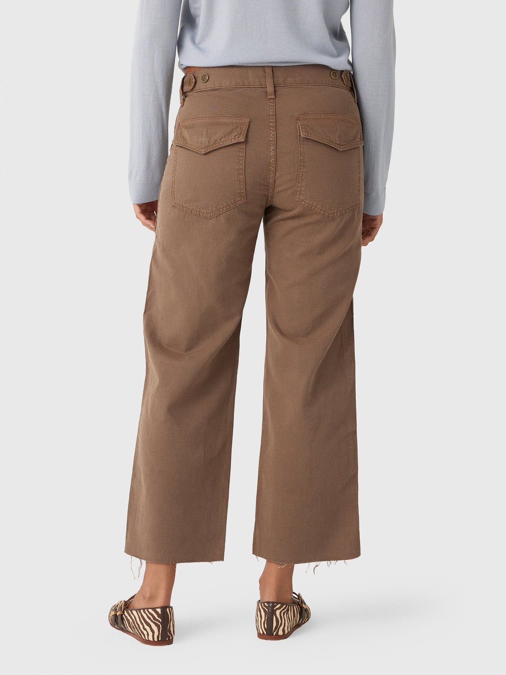 AMO Women's Easy Army Slouch Crop Trouser - Saint Bernard