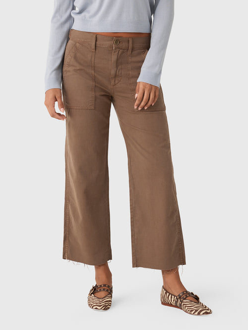 AMO Women's Easy Army Slouch Crop Trouser - Saint Bernard