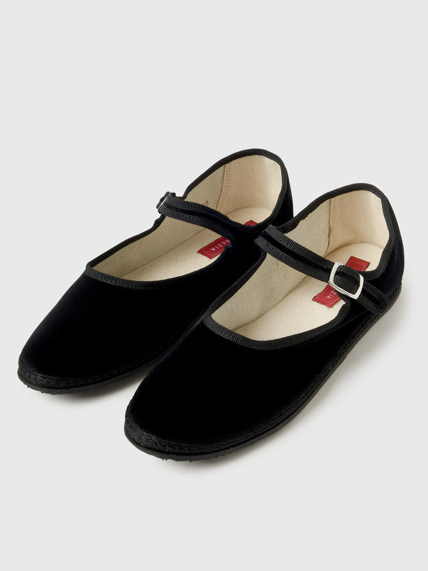 Vibi Venezia Women's Mary Jane Velvet Furlana Flat – Saint Bernard
