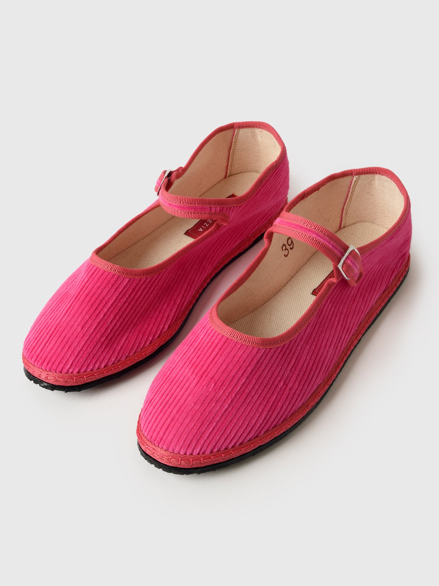 Vibi Venezia Women's Mary Jane Velvet Corduroy Furlana Flat - Saint Bernard