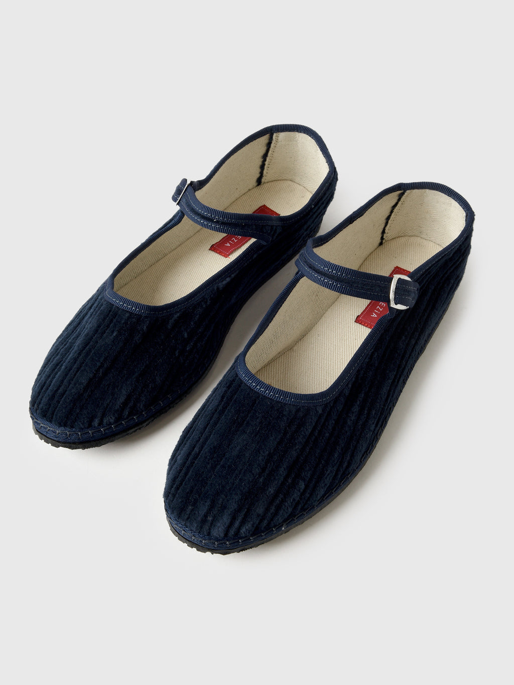 Vibi Venezia Women's Mary Jane Velvet Corduroy Furlana Flat - Saint Bernard