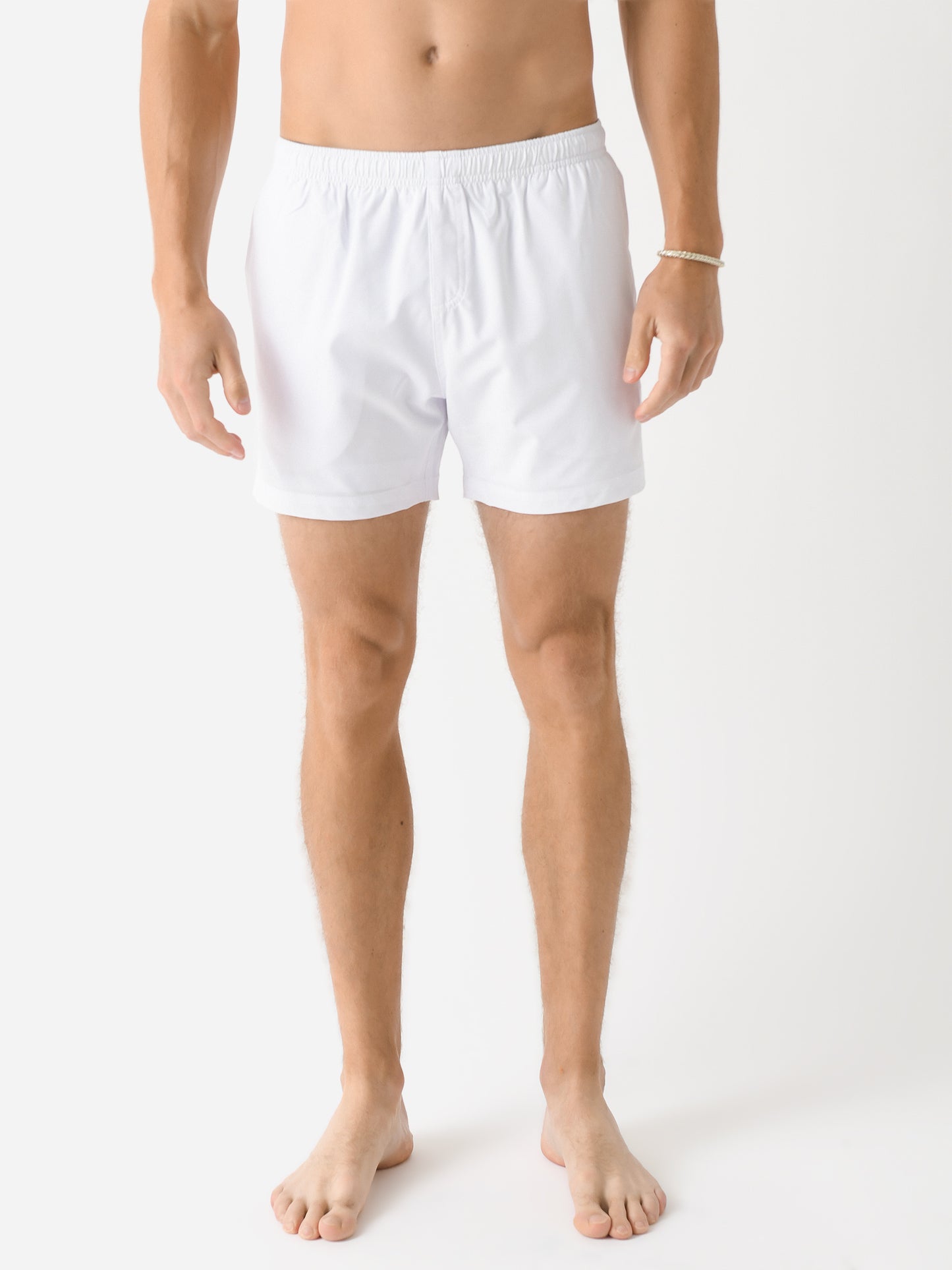 Bermies Men's White Swim Trunk - Saint Bernard