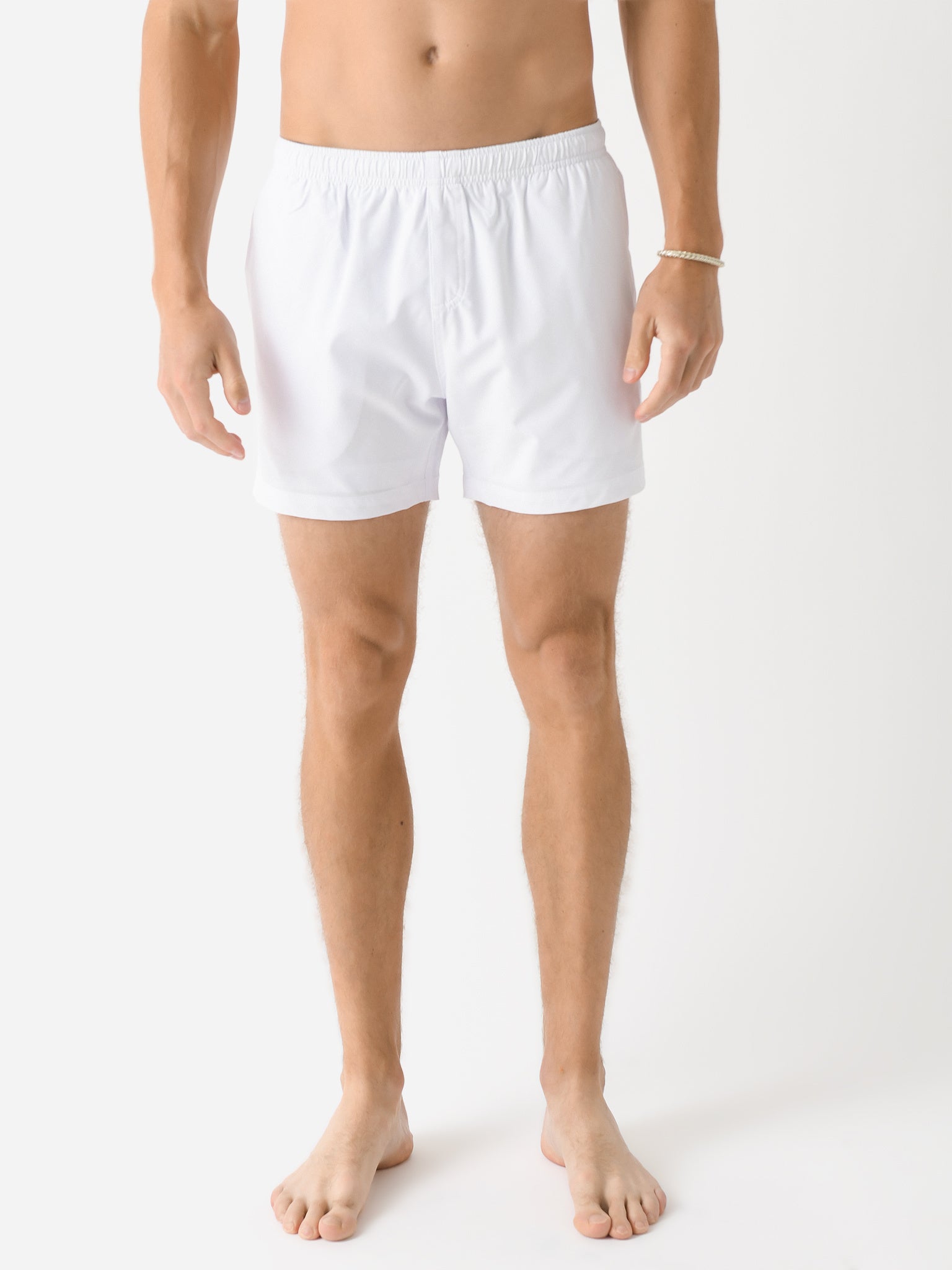 Bermies Men's White Swim Trunk - Saint Bernard
