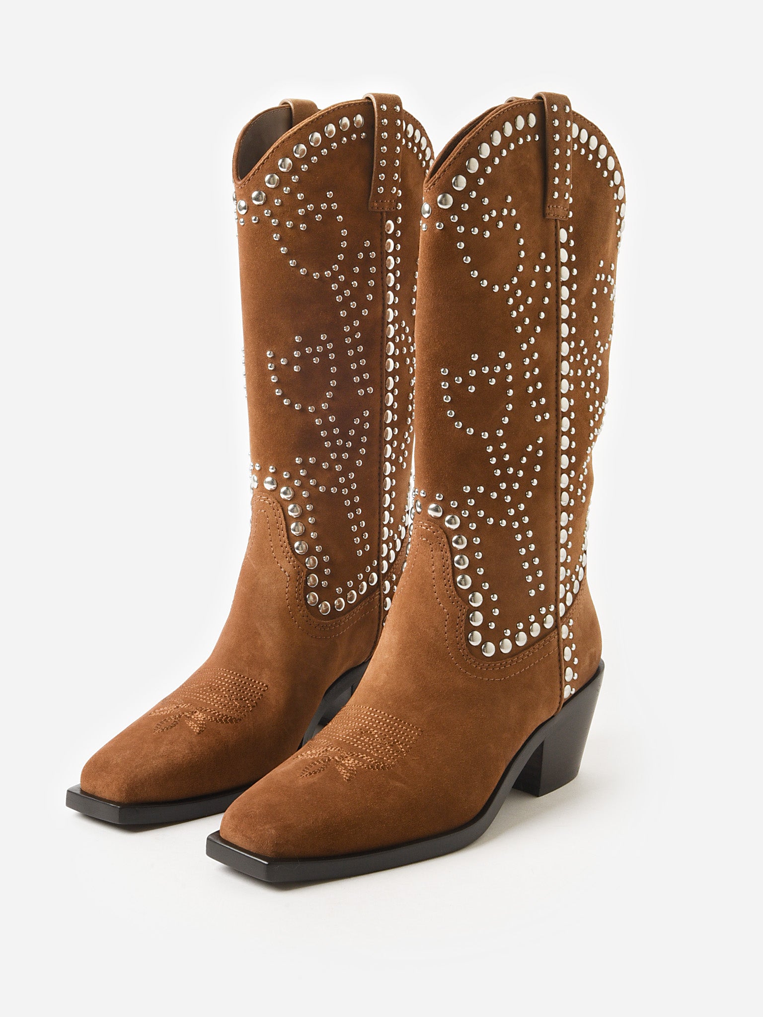 Loeffler Randall Women's Wilder Studded Suede Boot - Saint Bernard