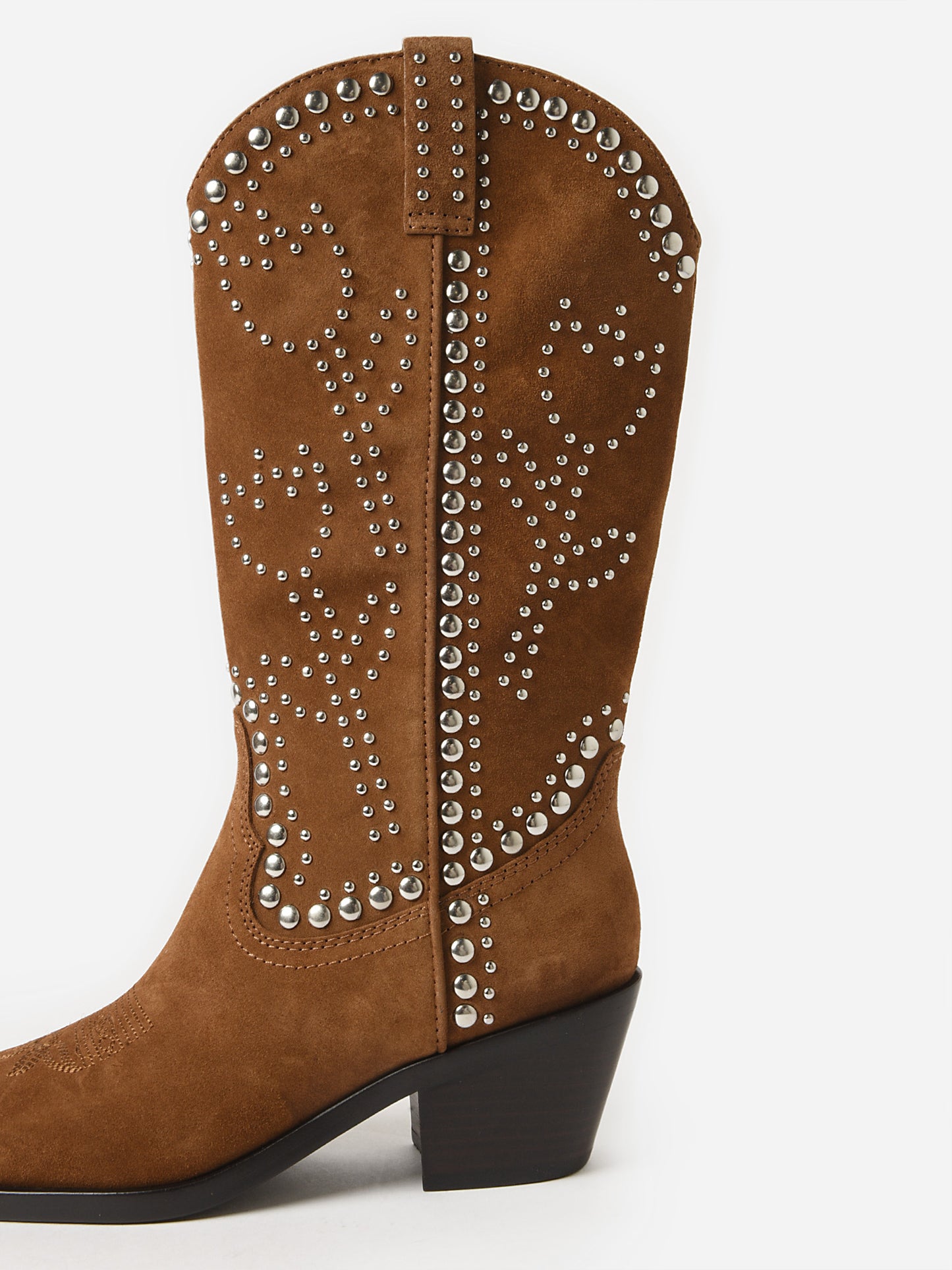 Loeffler Randall Women's Wilder Studded Suede Boot - Saint Bernard