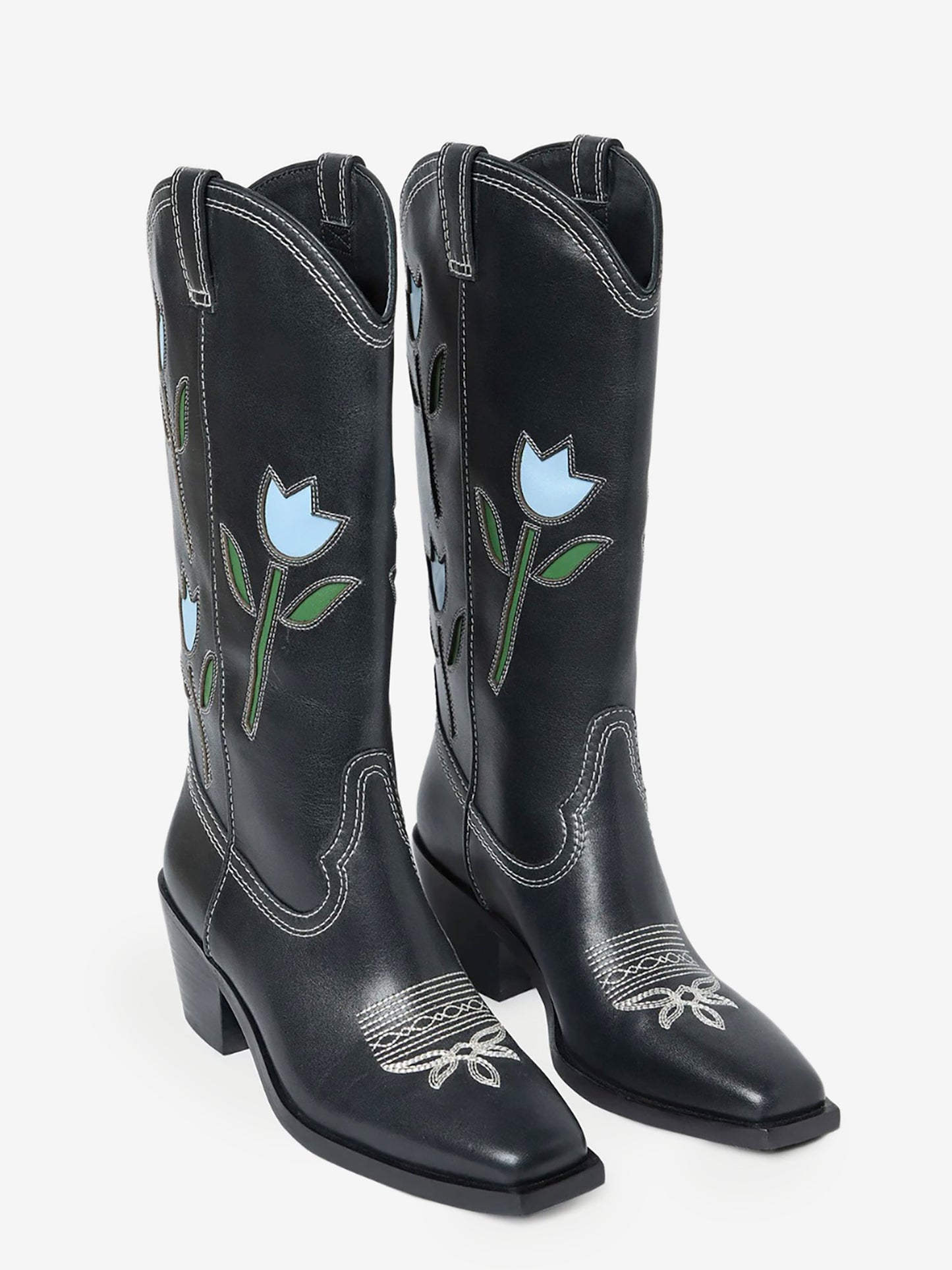 Loeffler Randall Women's Wilder Tulip Leather Boot - Saint Bernard