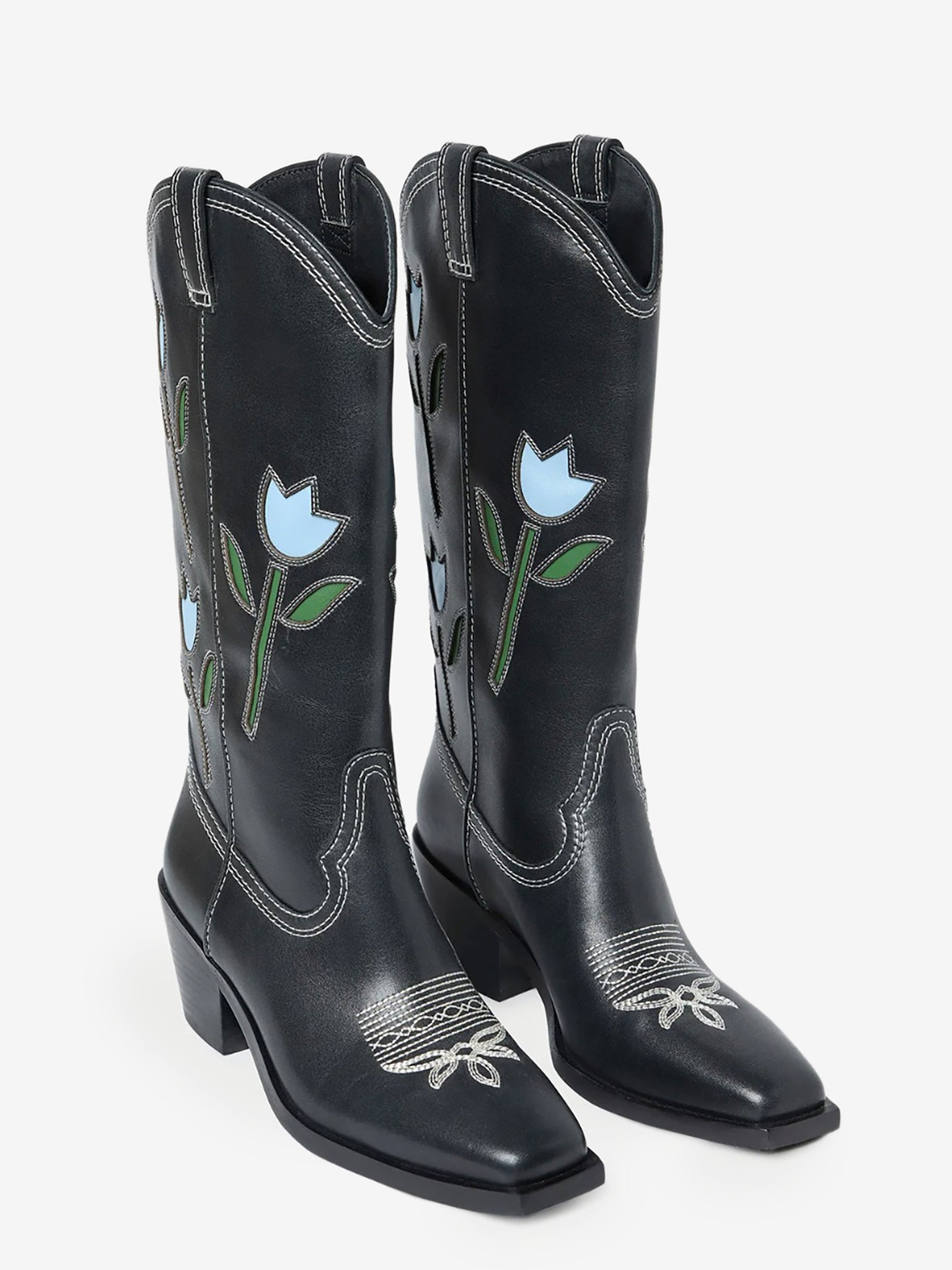 Loeffler Randall Women's Wilder Tulip Leather Boot - Saint Bernard