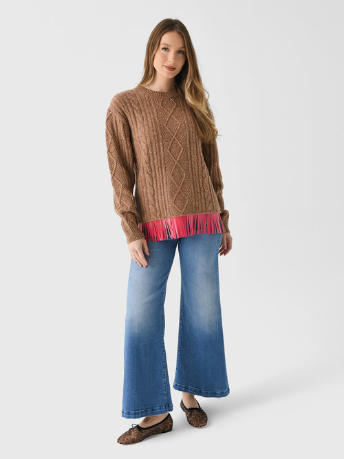 Lingua Franca Women's Bianca Crew Sweater