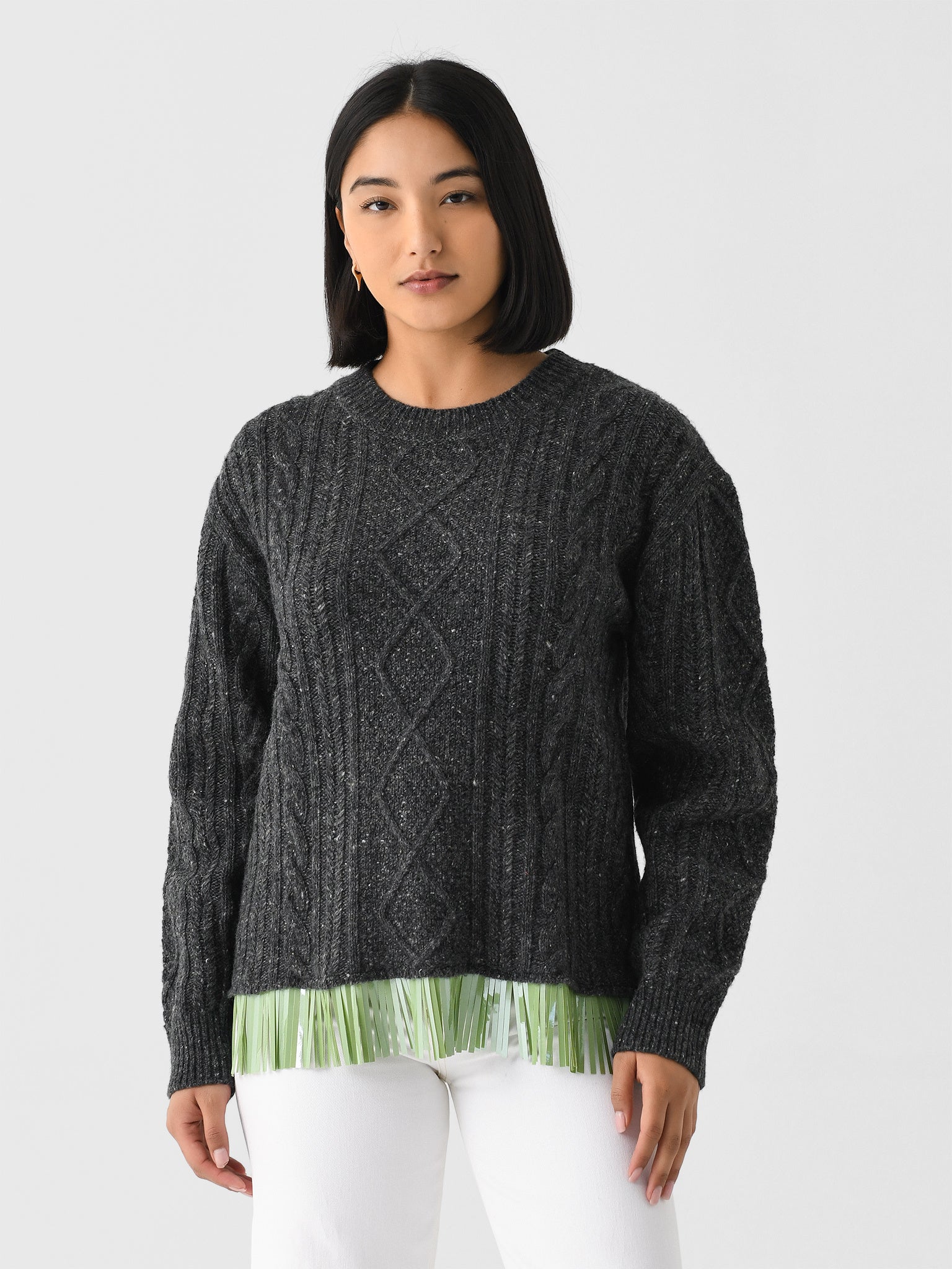 Lingua Franca Women's Bianca Crew Sweater - Saint Bernard