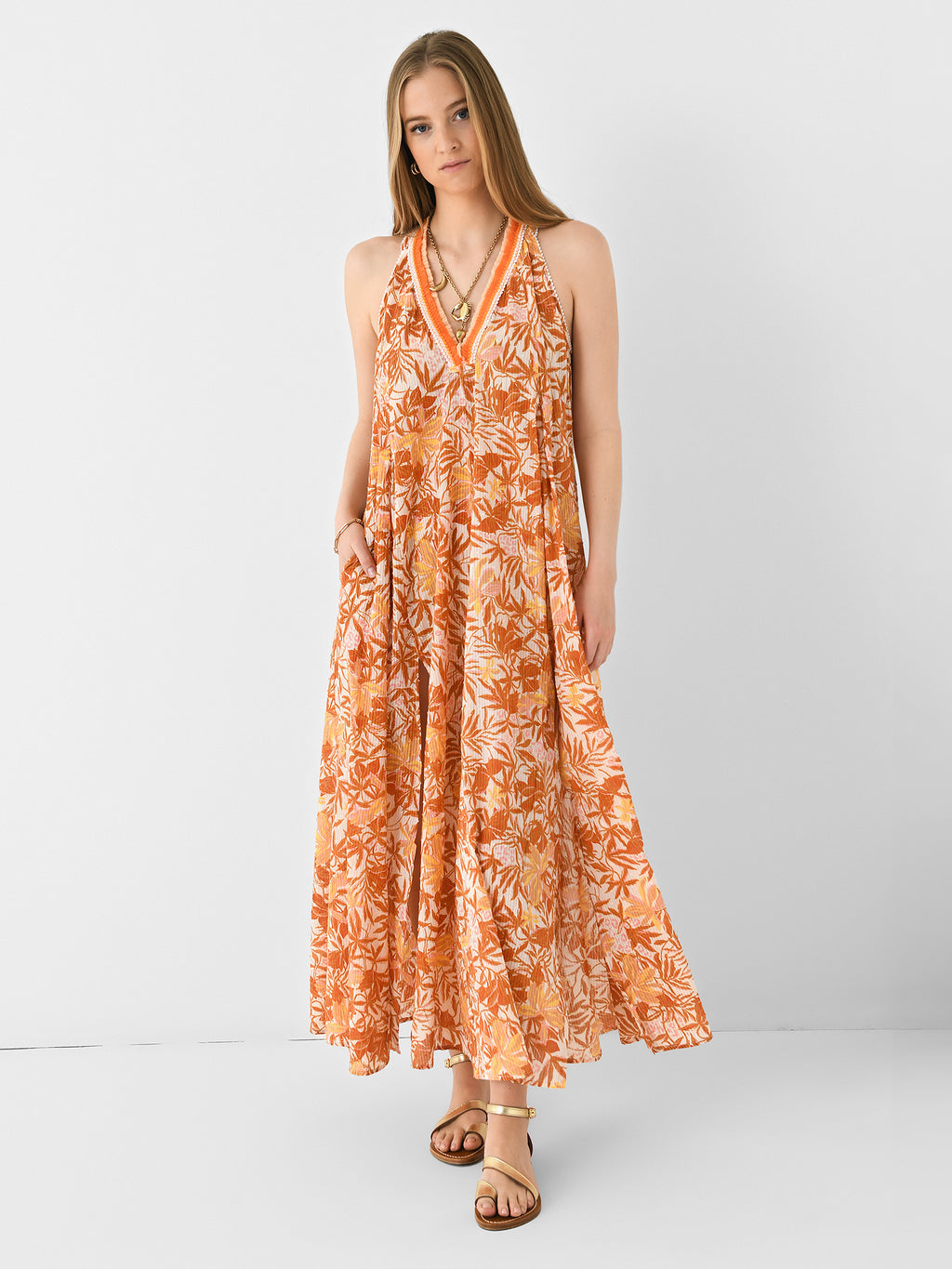 Poupette St Barth Women's Nava Long Dress - Saint Bernard