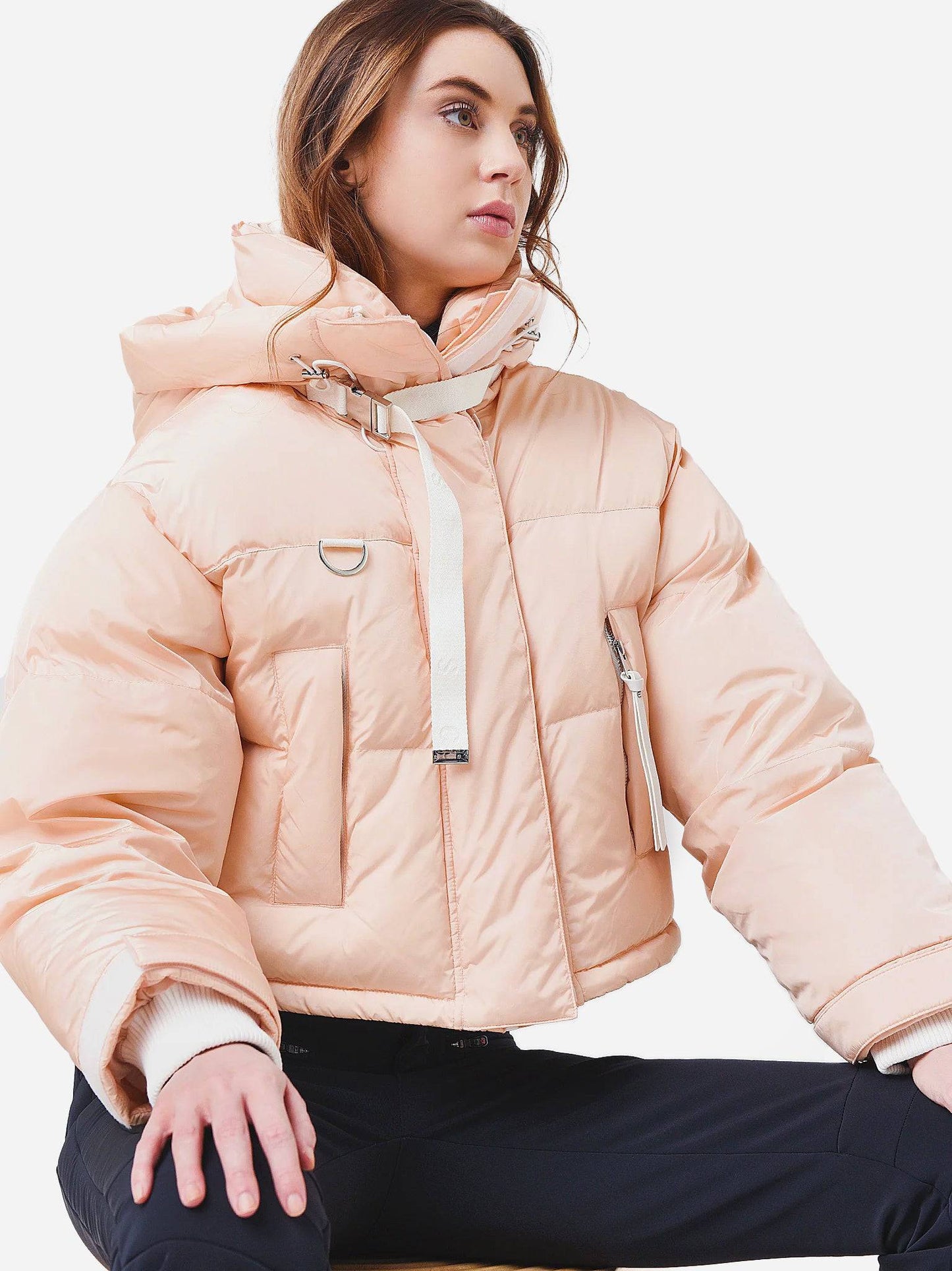 Shoreditch Ski Club Women's Willow Short Puffer Jacket - Saint Bernard