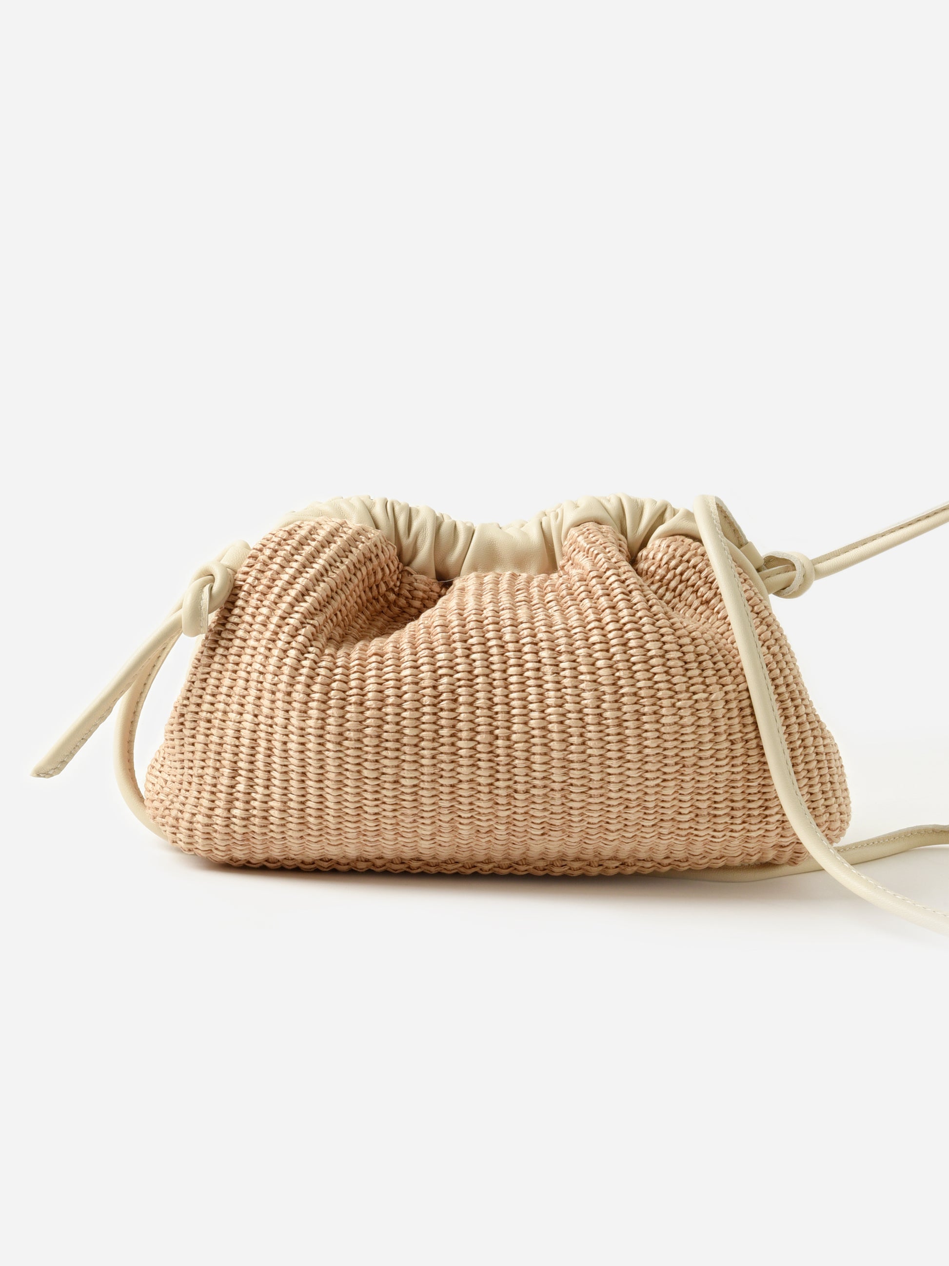 Mansur Gavriel Raffia Mini Cloud Clutch - Saint Bernard