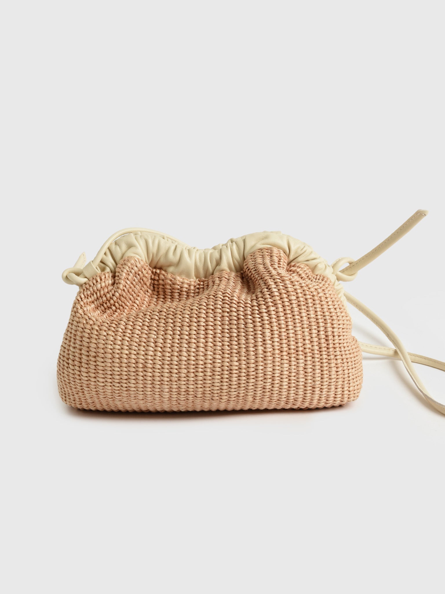 Mansur Gavriel Raffia Mini Cloud Clutch - Saint Bernard